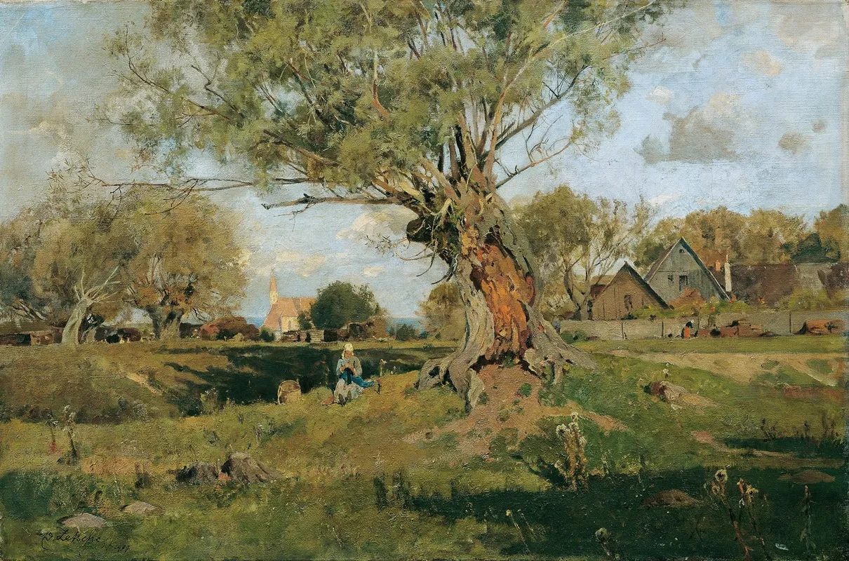 Motiv Bei Lichtenworth by Eduard Zetsche - Canvas Print