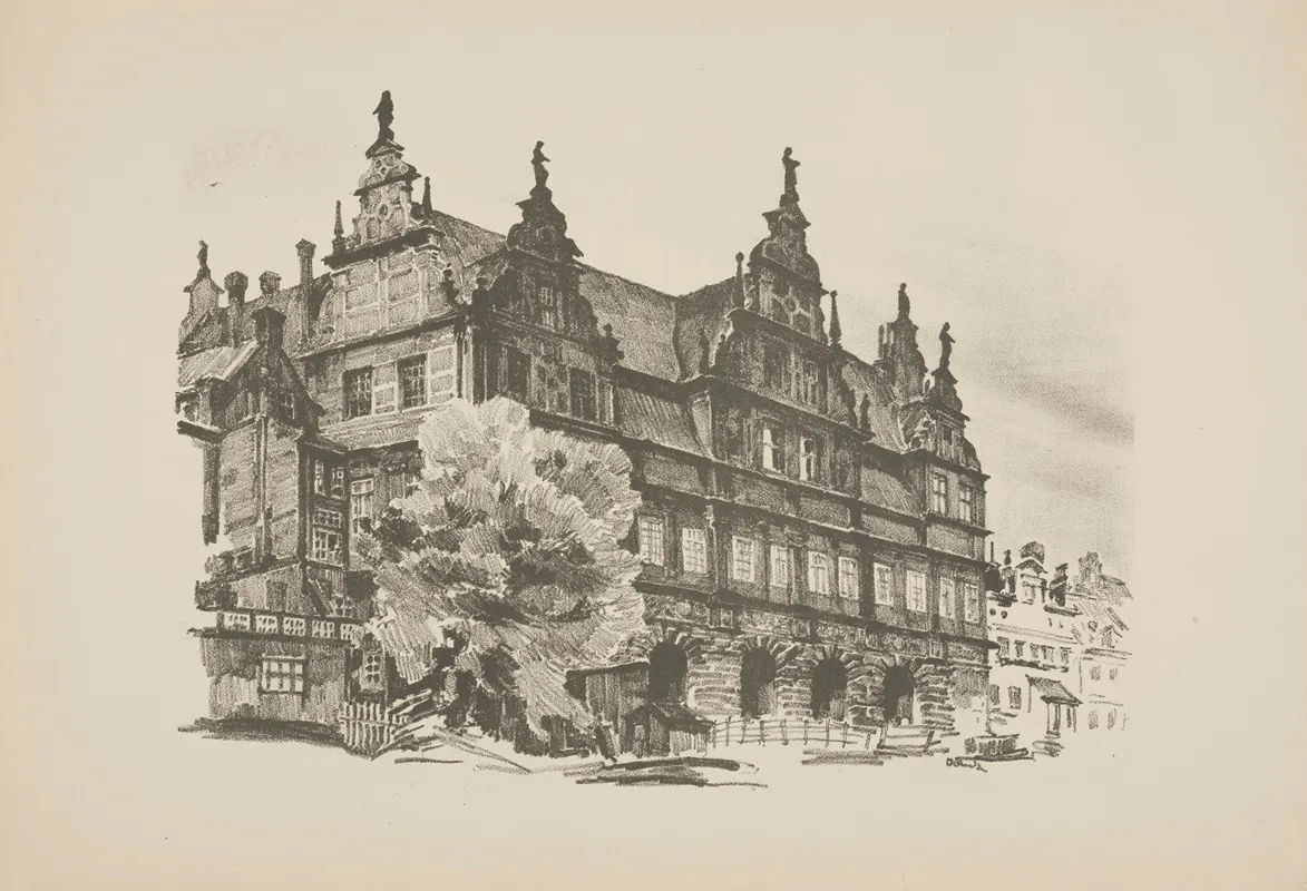 Motywy Architektury Polskiej Z 5 Gdansk Pl 05 by Jan Gumowski - Canvas Print