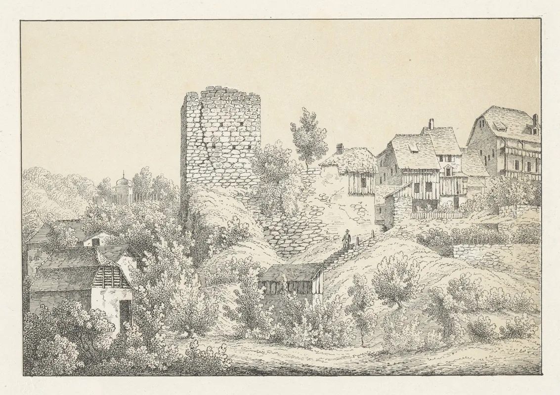 Moudon by Johann Friedrich Wagner - Canvas Print