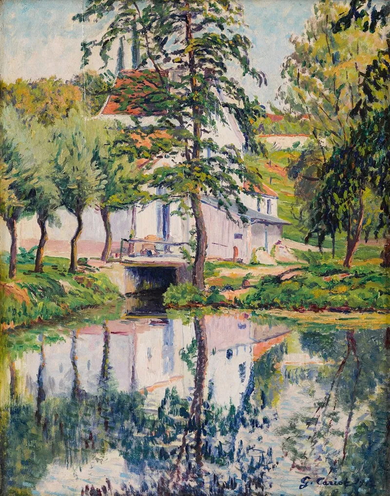 Moulin De Perigny by Gustave Cariot - Canvas Print
