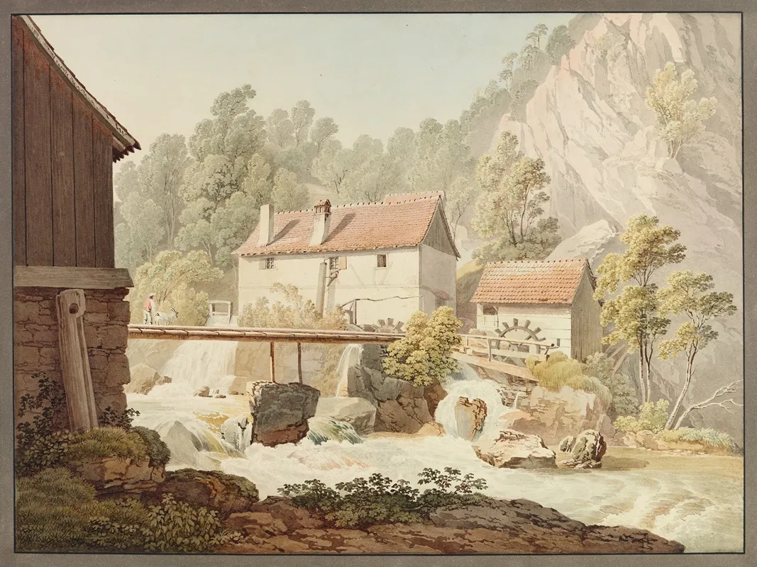 Moulin Des Roches by Jacques Henri Juillerat - Canvas Print