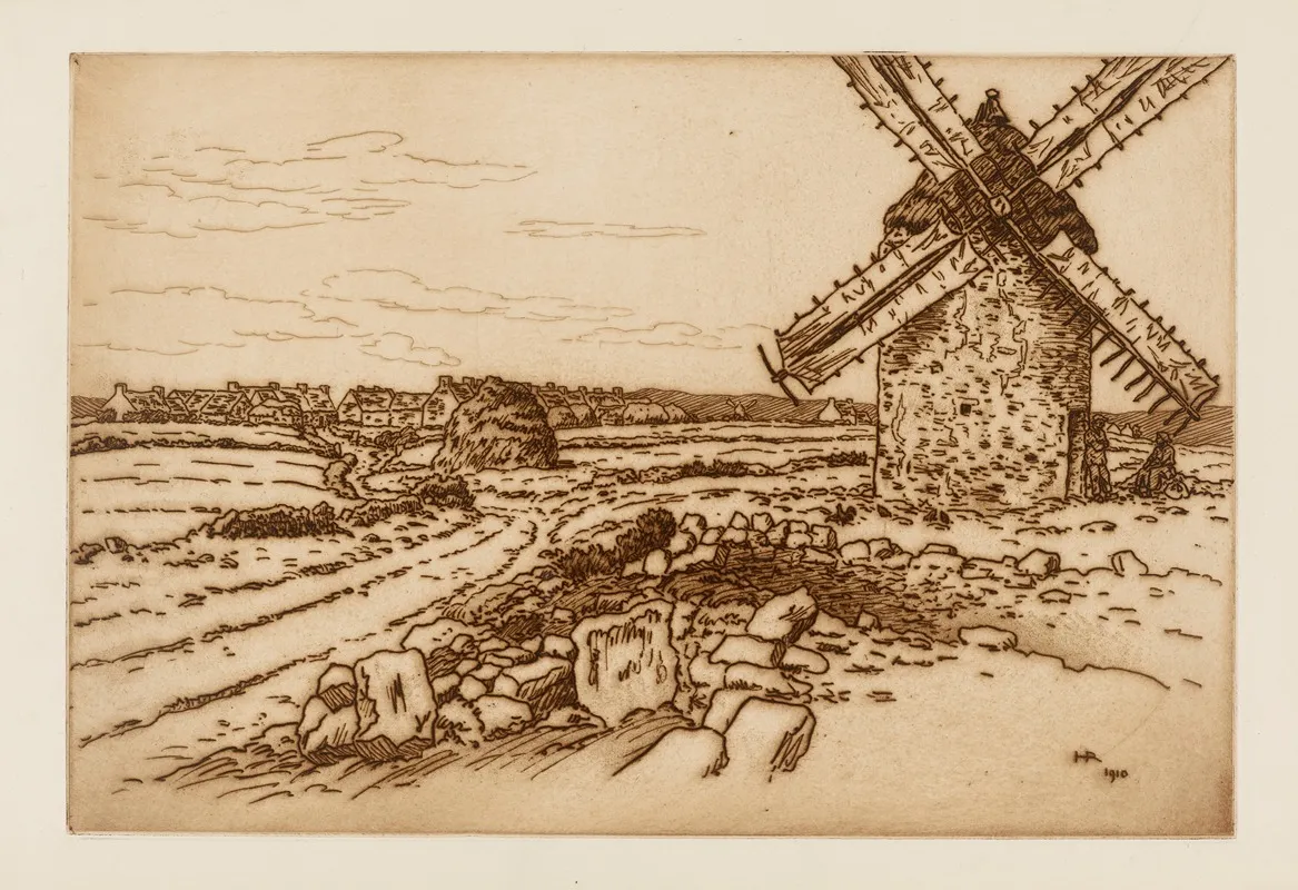 Moulin La Palue by Henri Rivière - Canvas Print