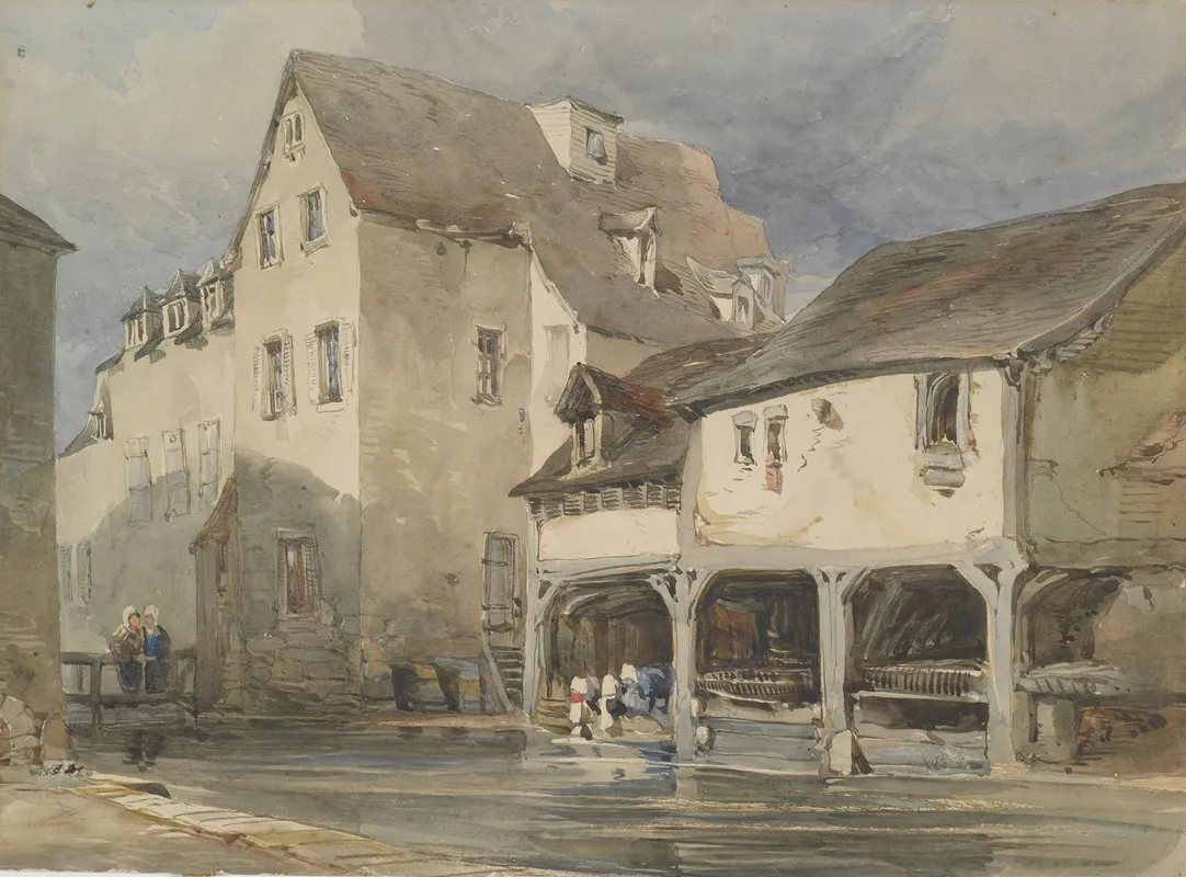 Moulin St Lavoir Chartres by William Callow - Canvas Print