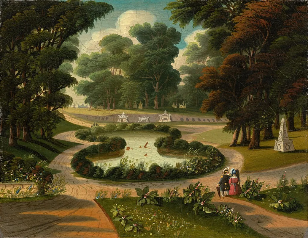 Mount Auburn Cemetery by Thomas Chambers - Canvas Print