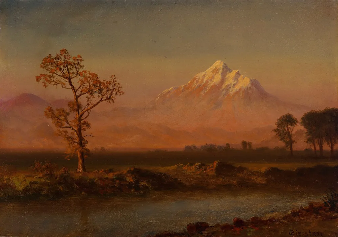 Mount Hood by Albert Bierstadt - Canvas Print
