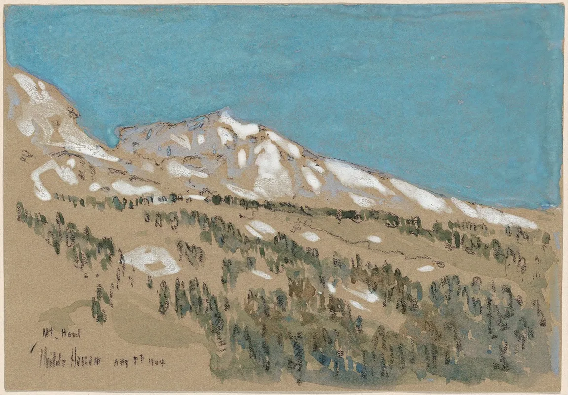 Mount Hoodoregon by Childe Hassam - Canvas Print
