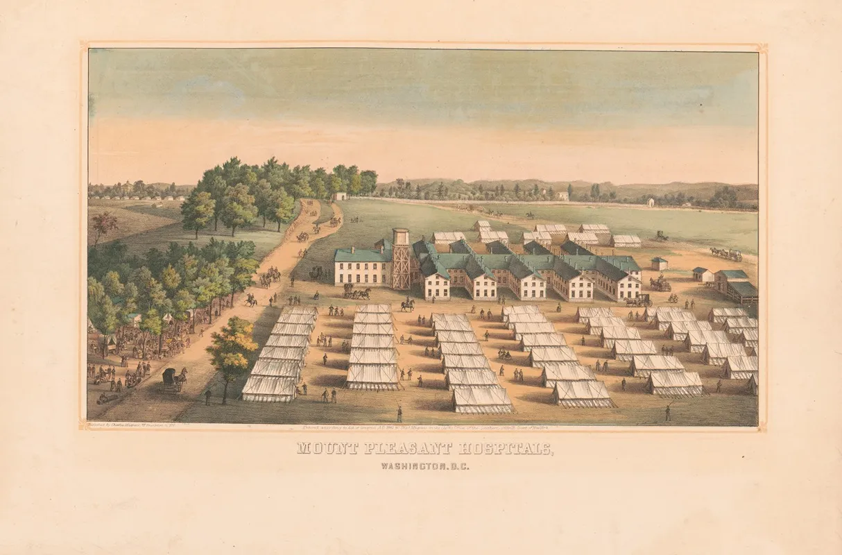 Mount Pleasant Hospitals Washington D C by Charles Magnus - Canvas Print