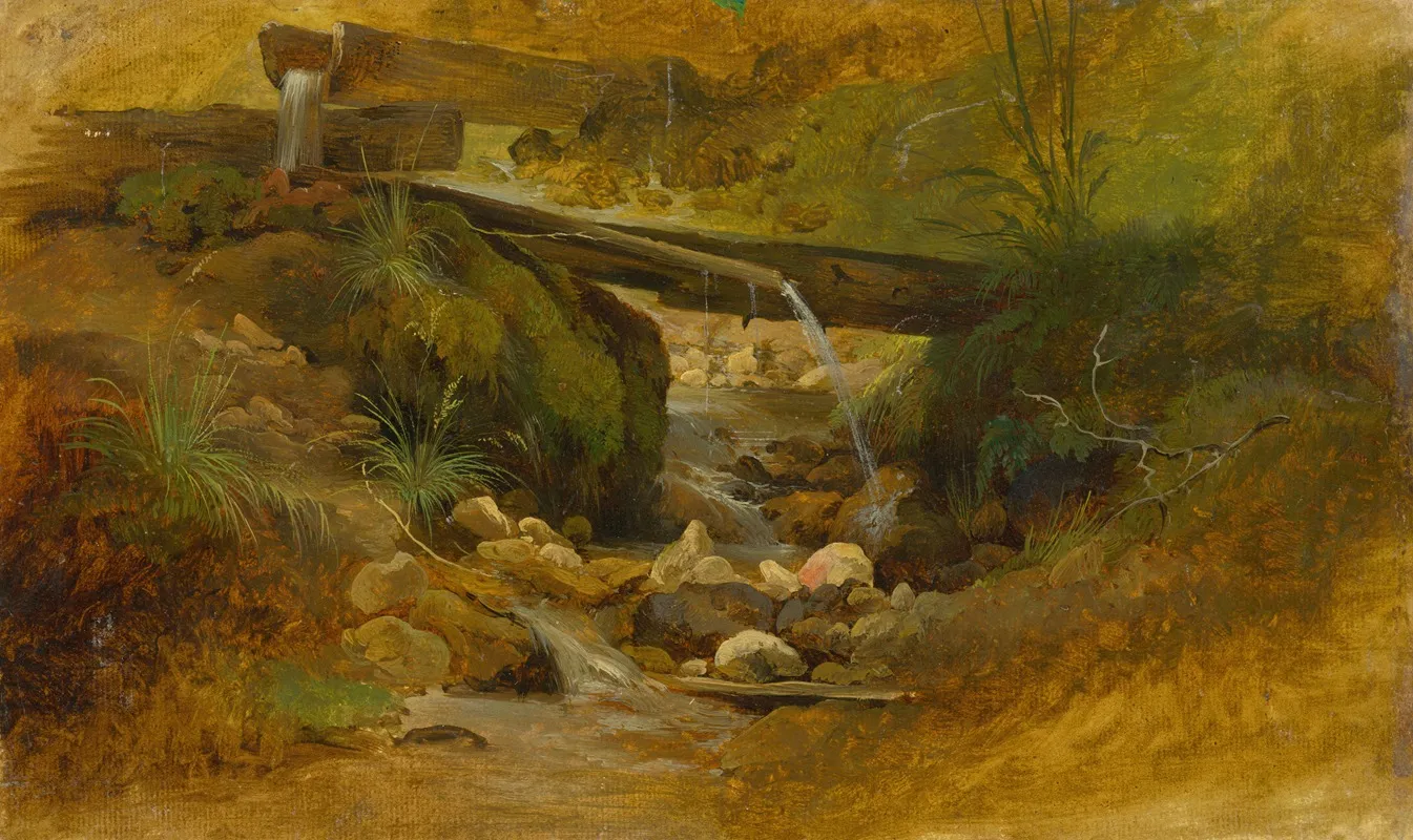 Mountain Creek by Friedrich Carl von Scheidlin - Canvas Print