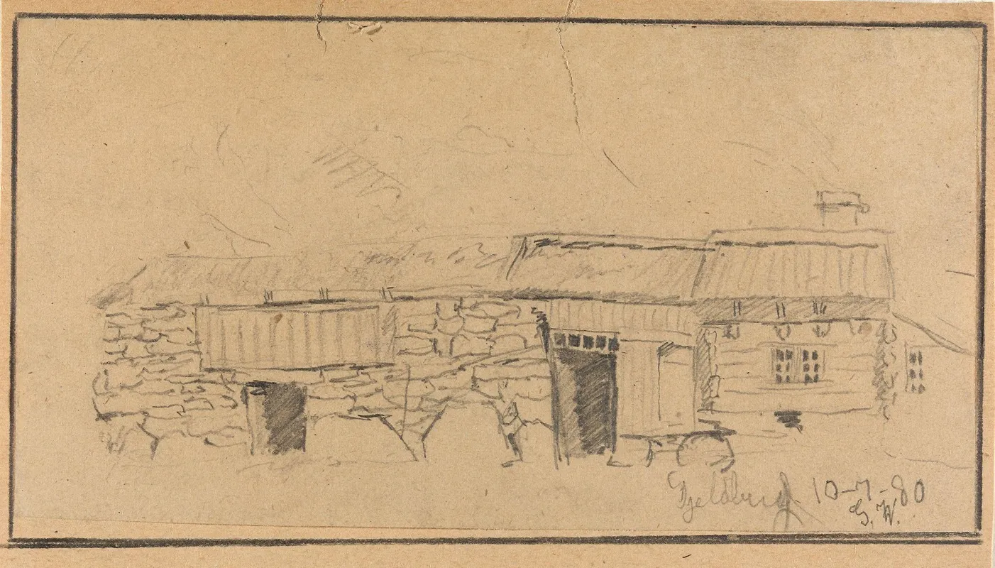 Mountain Farm 2 by Gustav Wentzel - Canvas Print