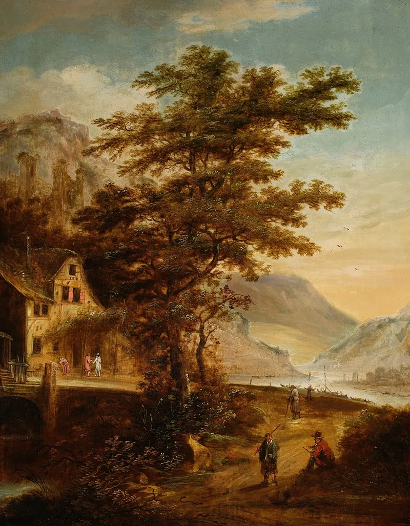 Mountain Landscape From The Rheinland by Claes Jansz. van der Willigen - Canvas Print