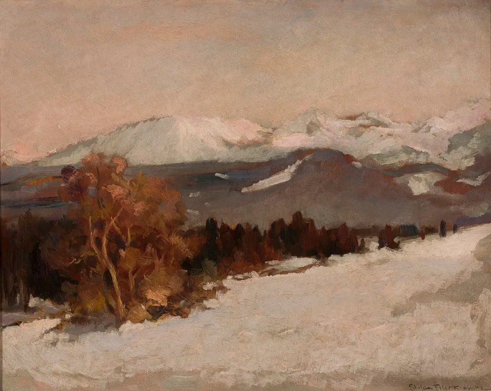 Mountain Landscape In Winter by Stefan Filipkiewicz - Canvas Print