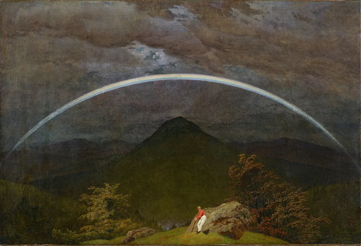 Mountain Landscape With Rainbow
