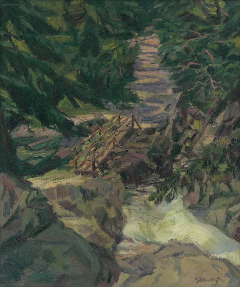 Mountain Stream In The Tatras by Gustáv Mallý - Canvas Print