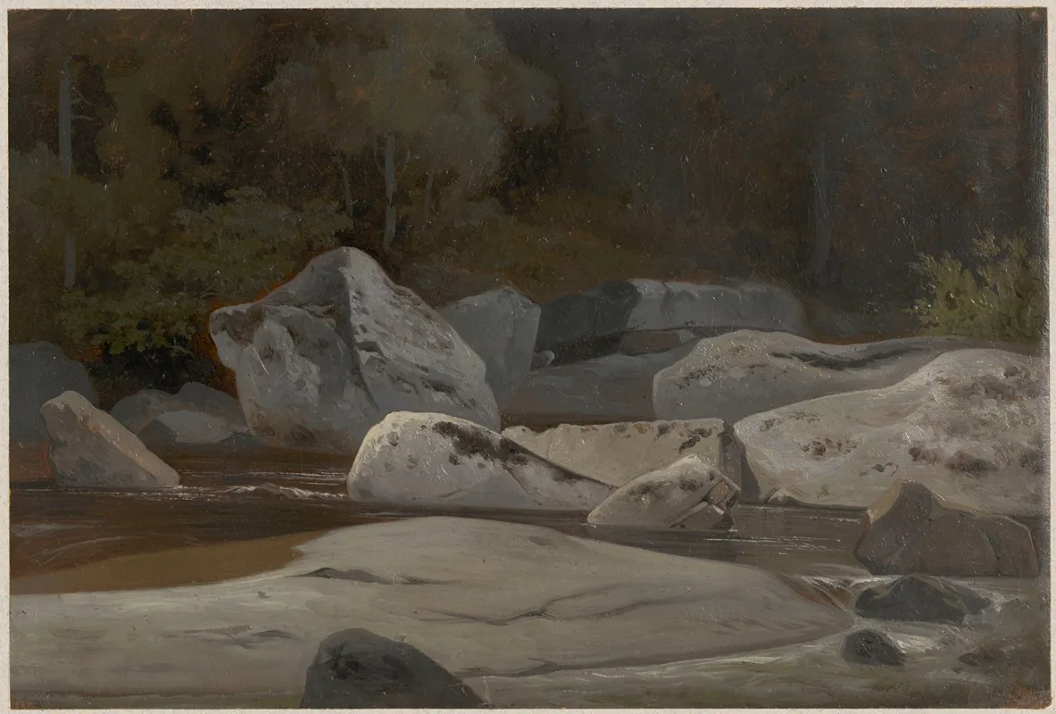 Mountain Stream With Rocks