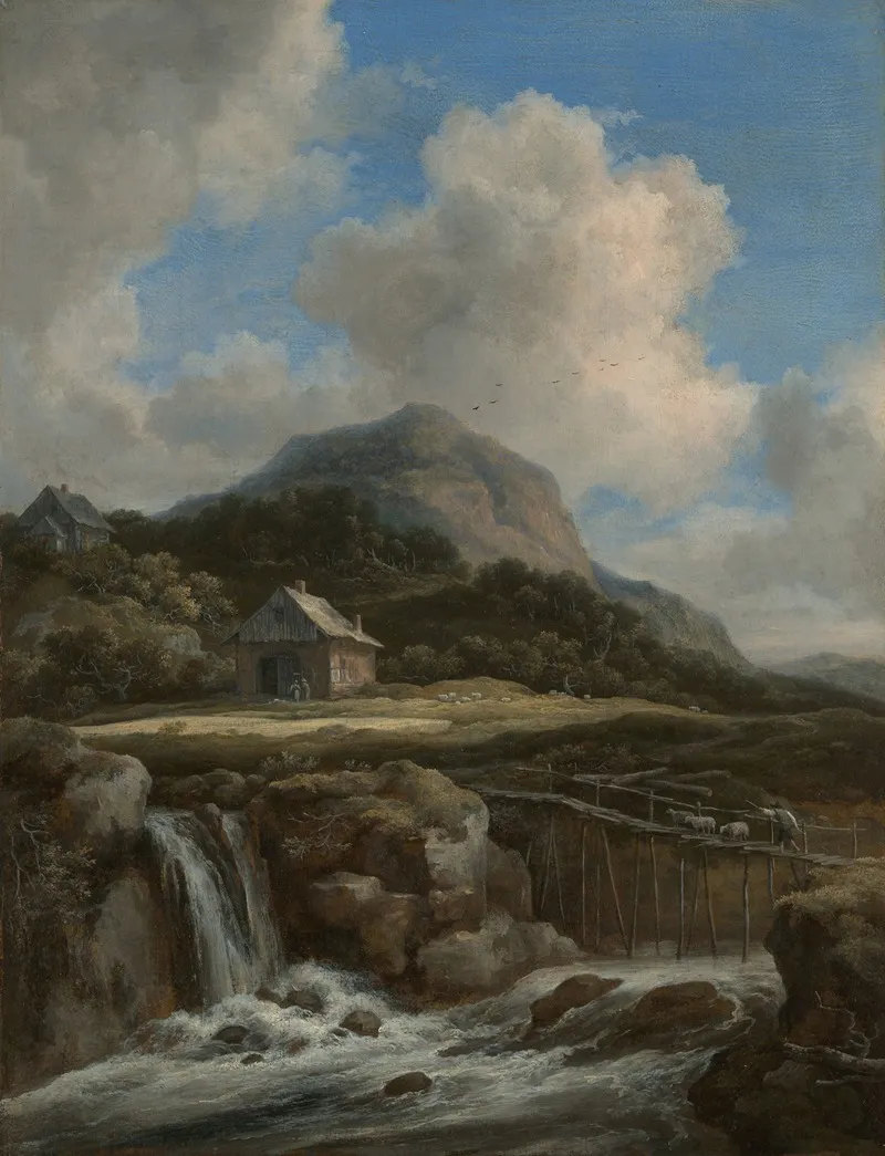 Mountain Torrent by Jacob van Ruisdael - Canvas Print
