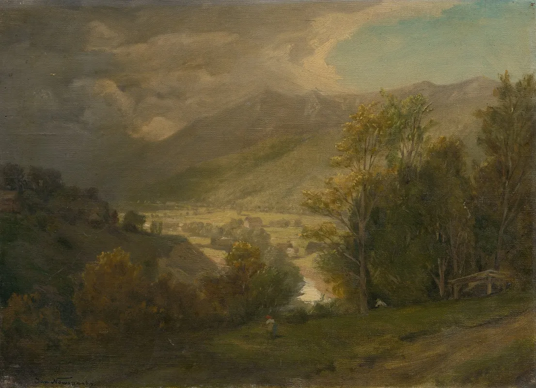 Mountain Valley 2 by Jan Nowopacký - Canvas Print