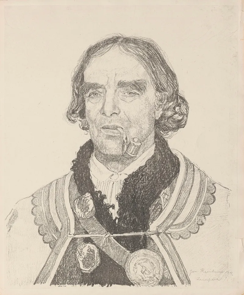 Mountaineer With A Pipe by Jan Rembowski - Canvas Print