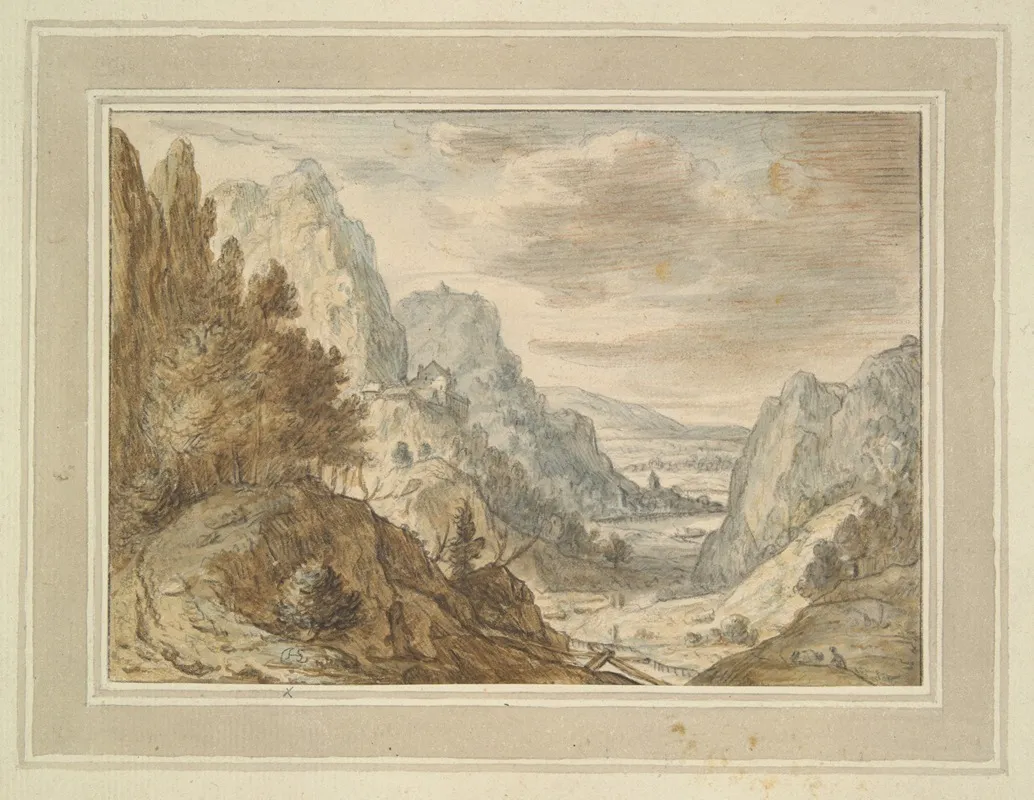 Mountainous Landscape 8 by Herman Saftleven - Canvas Print