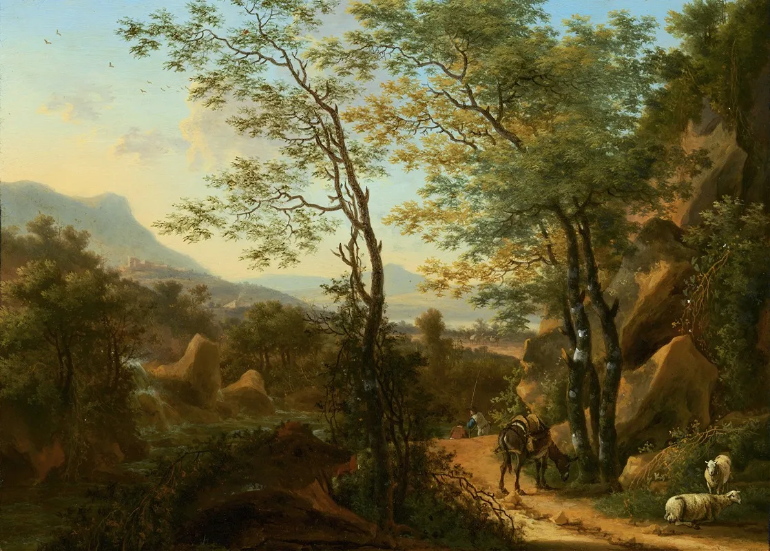 Mountainous Landscape In Italy by Willem de Heusch - Canvas Print