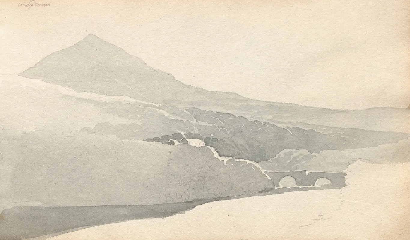 Mountainous Landscape With Bridge 2 by Samuel Prout - Canvas Print