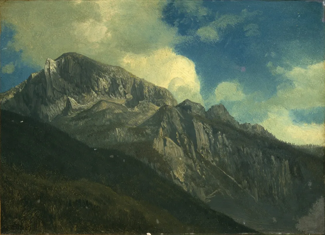 Mountains 5 by Albert Bierstadt - Canvas Print