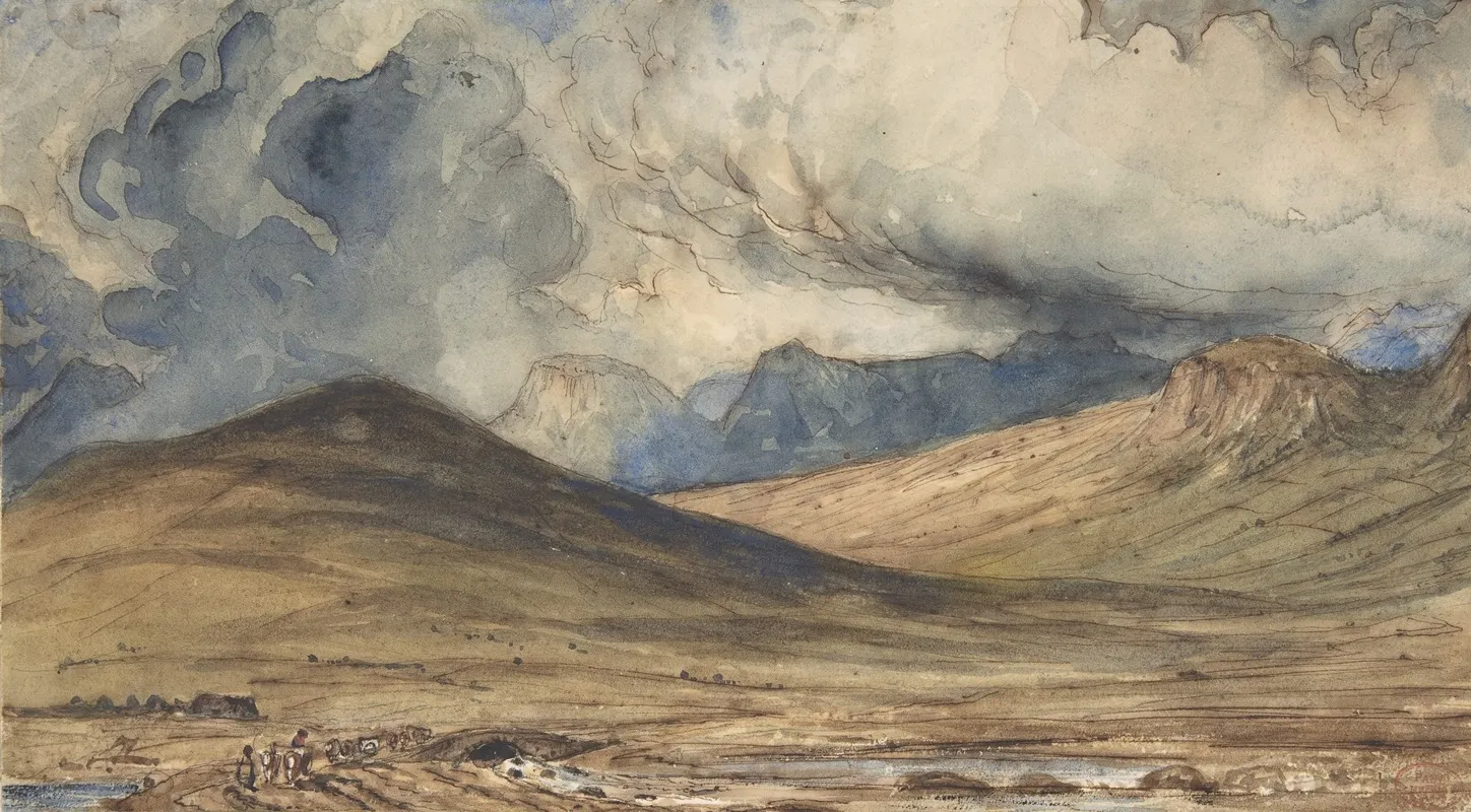 Mountains Of Auvergne by Paul Huet - Canvas Print