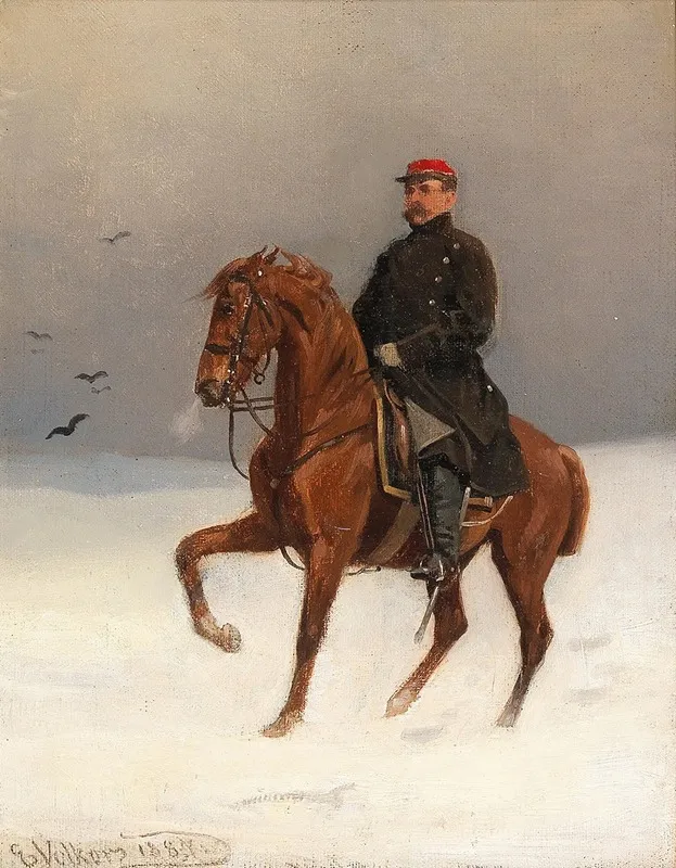 Mounted Soldier by Emil Volkers - Canvas Print