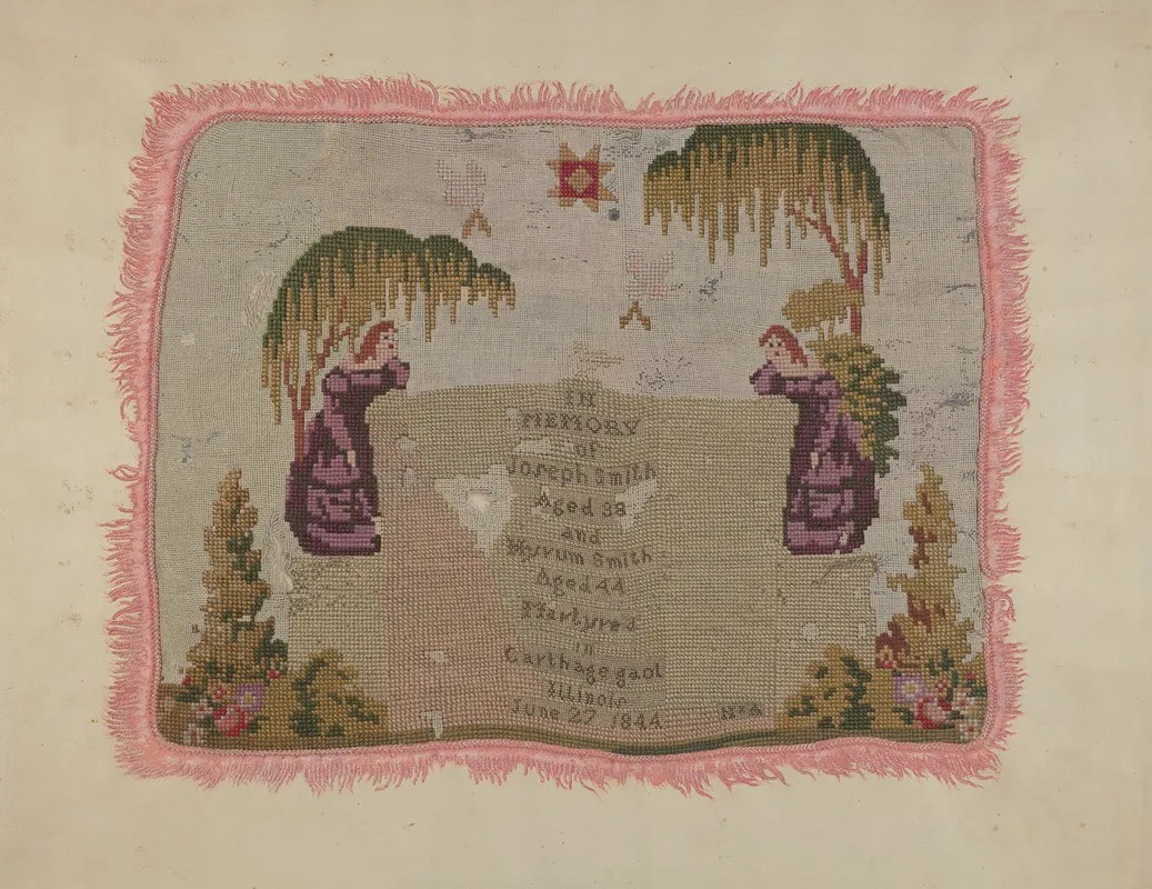 Mourning Embroidery 2 by William Parkinson - Canvas Print