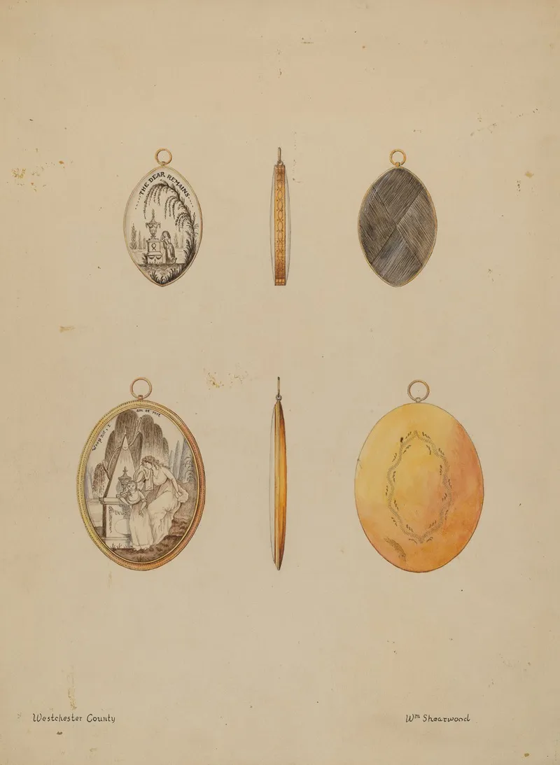 Mourning Pendants by William P. Shearwood - Canvas Print