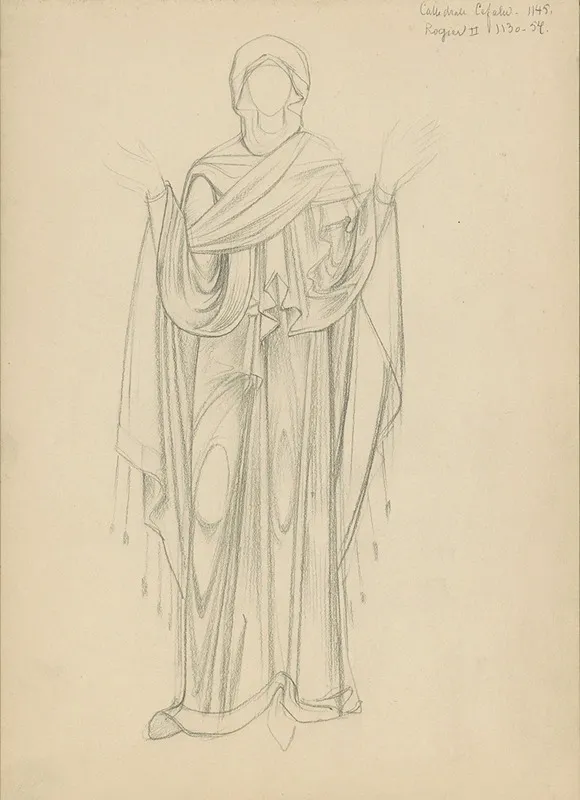 Mozaiek Van Maria Uit De Kathedraal Van Cefalu