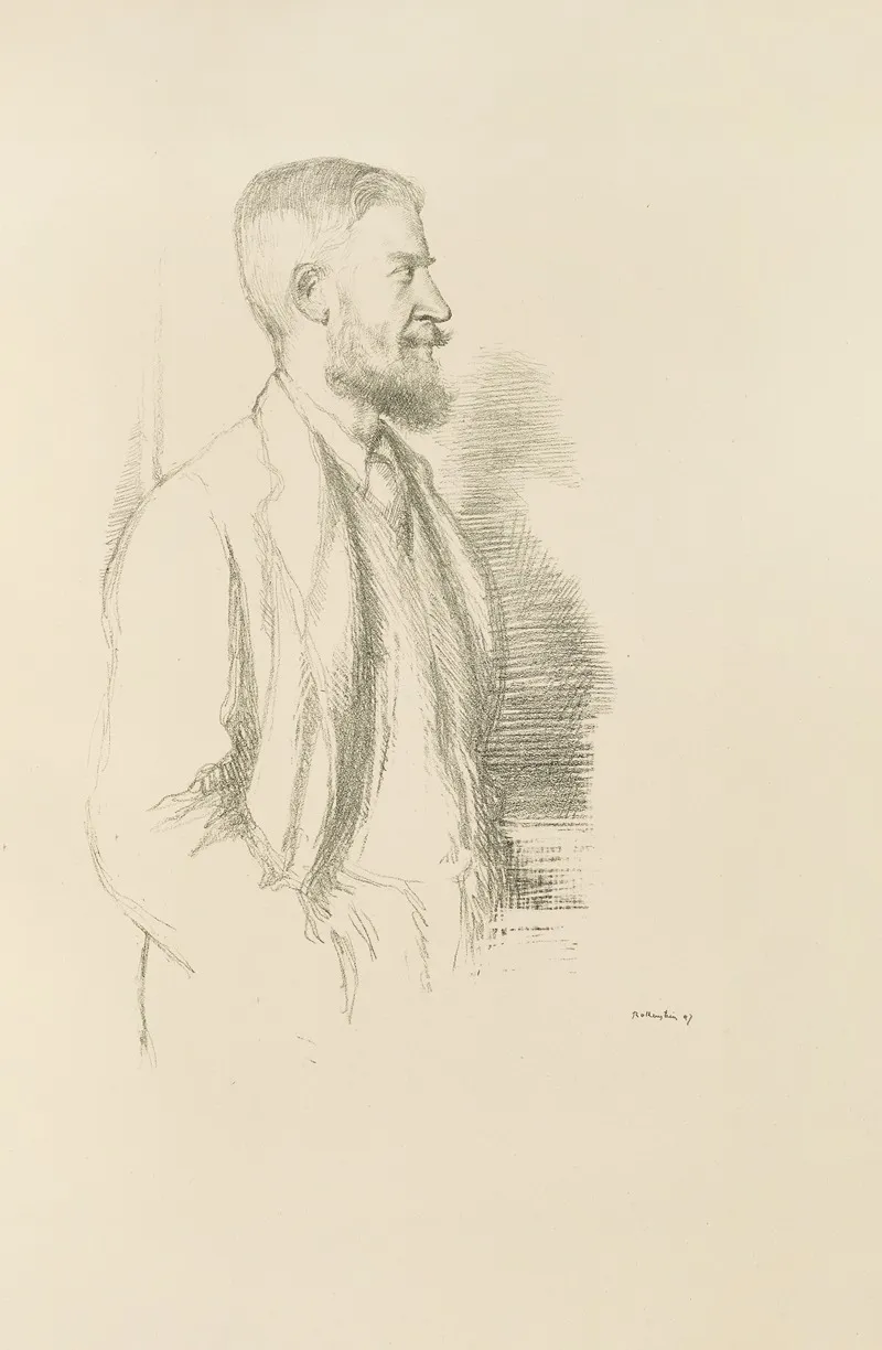 Mr George Bernard Shaw by William Rothenstein - Canvas Print