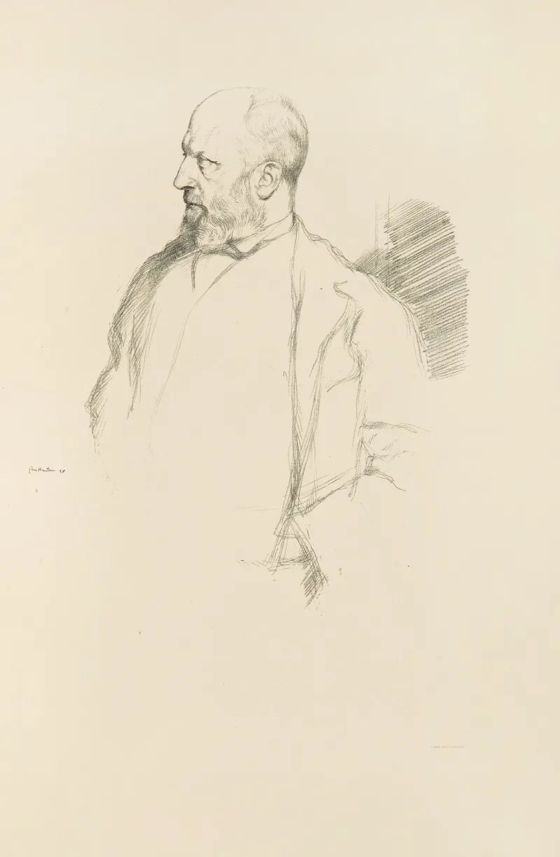 Mr Henry James by William Rothenstein - Canvas Print
