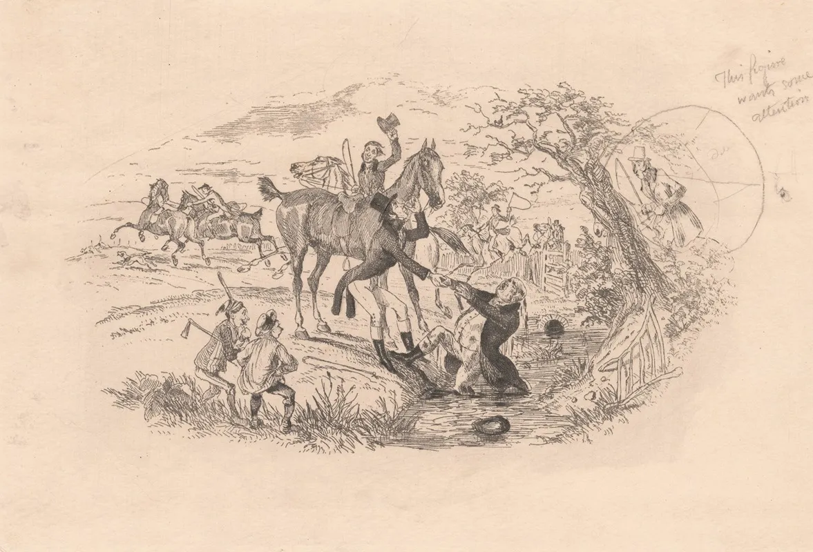 Mr Jorrocks Rescued From A Ditch