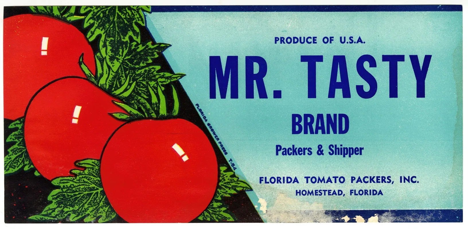 Mr Tasty Brand Tomato Label