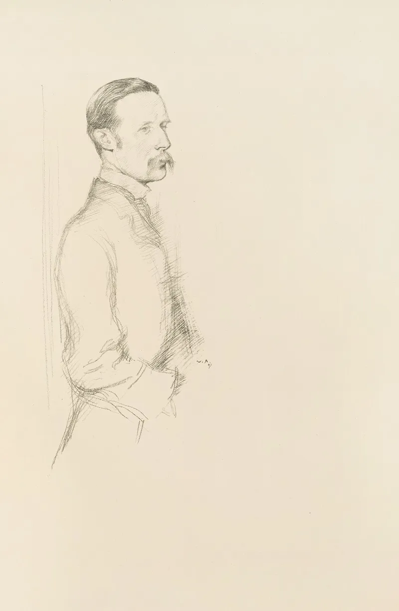 Mr William Archer by William Rothenstein - Canvas Print