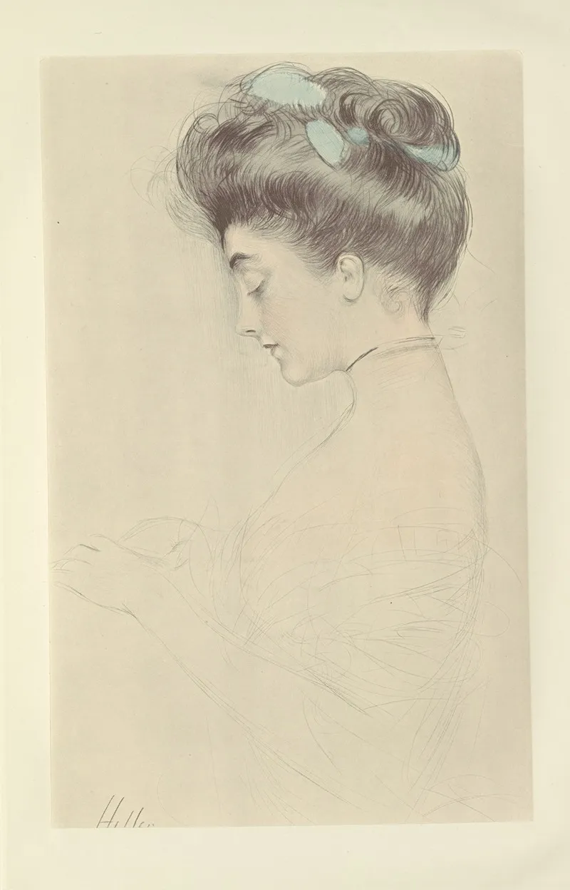 Mrs Law by Paul César Helleu - Canvas Print