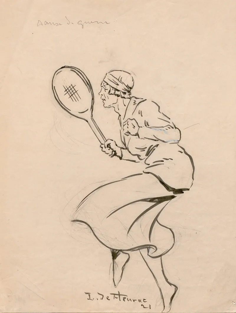 Mrs Mallory Danse De Guerre by Louis de Fleurac - Canvas Print