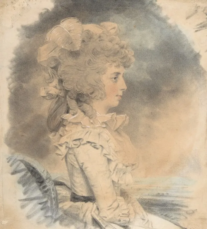 Mrs Palmer by John Downman - Canvas Print