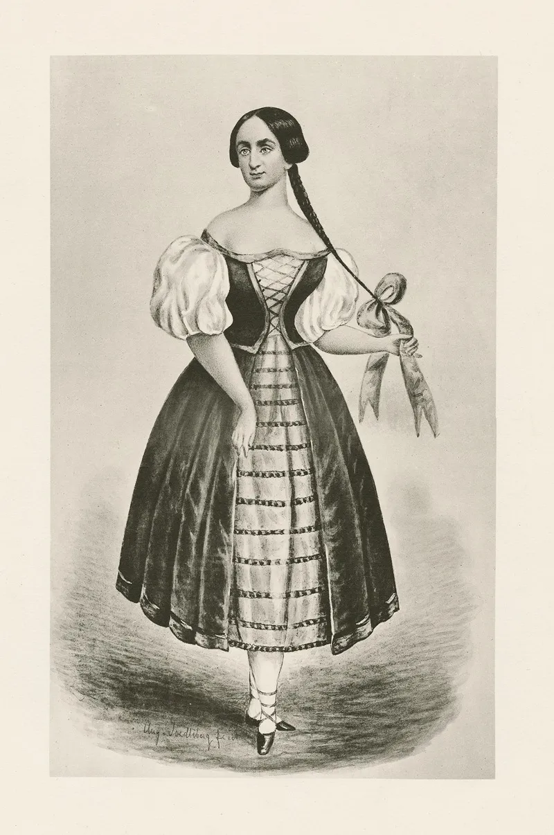 Mrs Richardson Chapman As Ernestine by Augustus Toedteberg - Canvas Print