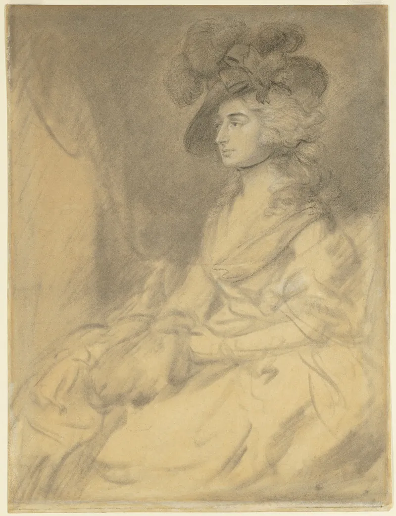 Mrs Sarah Siddons 2 by Thomas Gainsborough - Canvas Print