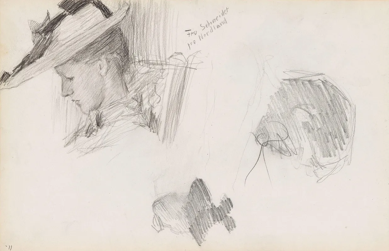 Mrs Schneider Two Sketches