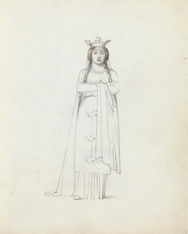 Mrs Siddons Standing Frontal View With Arms Folded