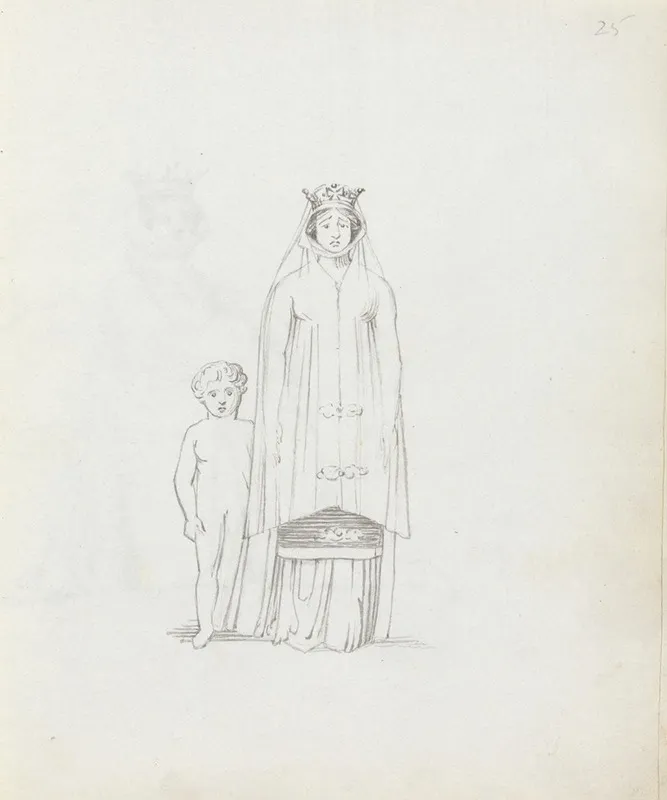 Mrs Siddons With Small Boy Frontal View