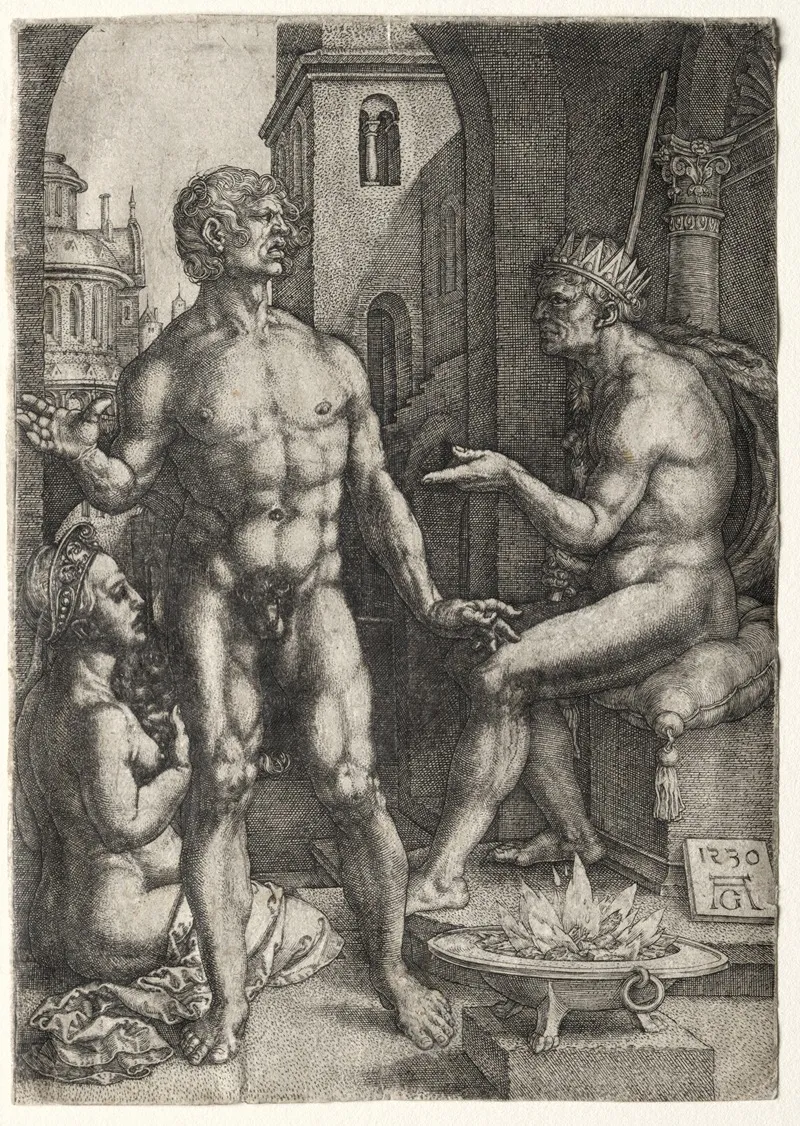 Mucius Saevola by Heinrich Aldegrever - Canvas Print