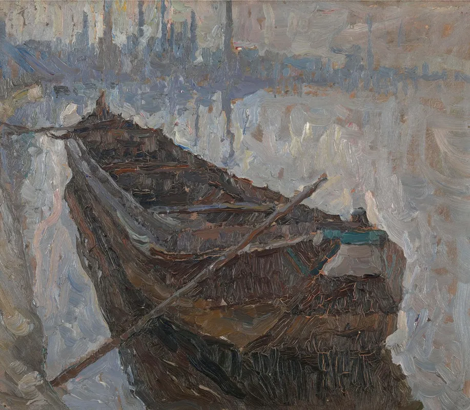 Mud Barge by Albert Baertsoen - Canvas Print