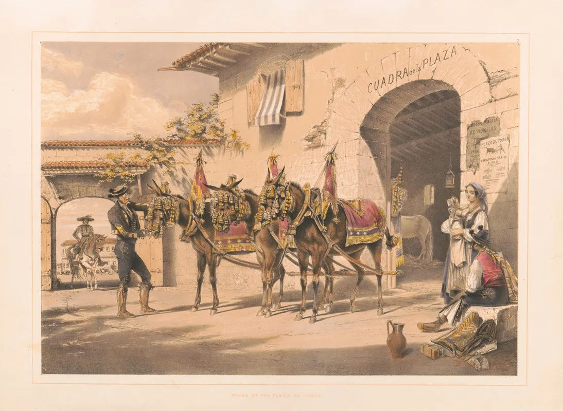 Mules Of The Plaza De Toros
