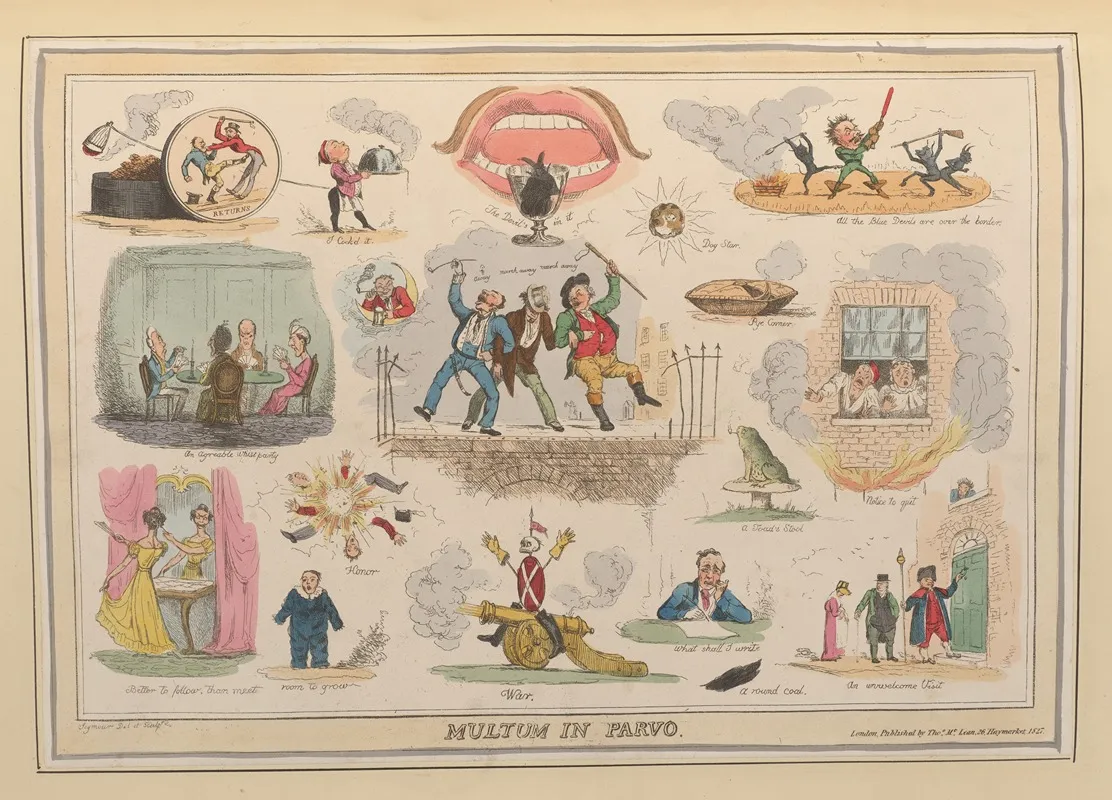 Multum In Parvo by William Heath - Canvas Print