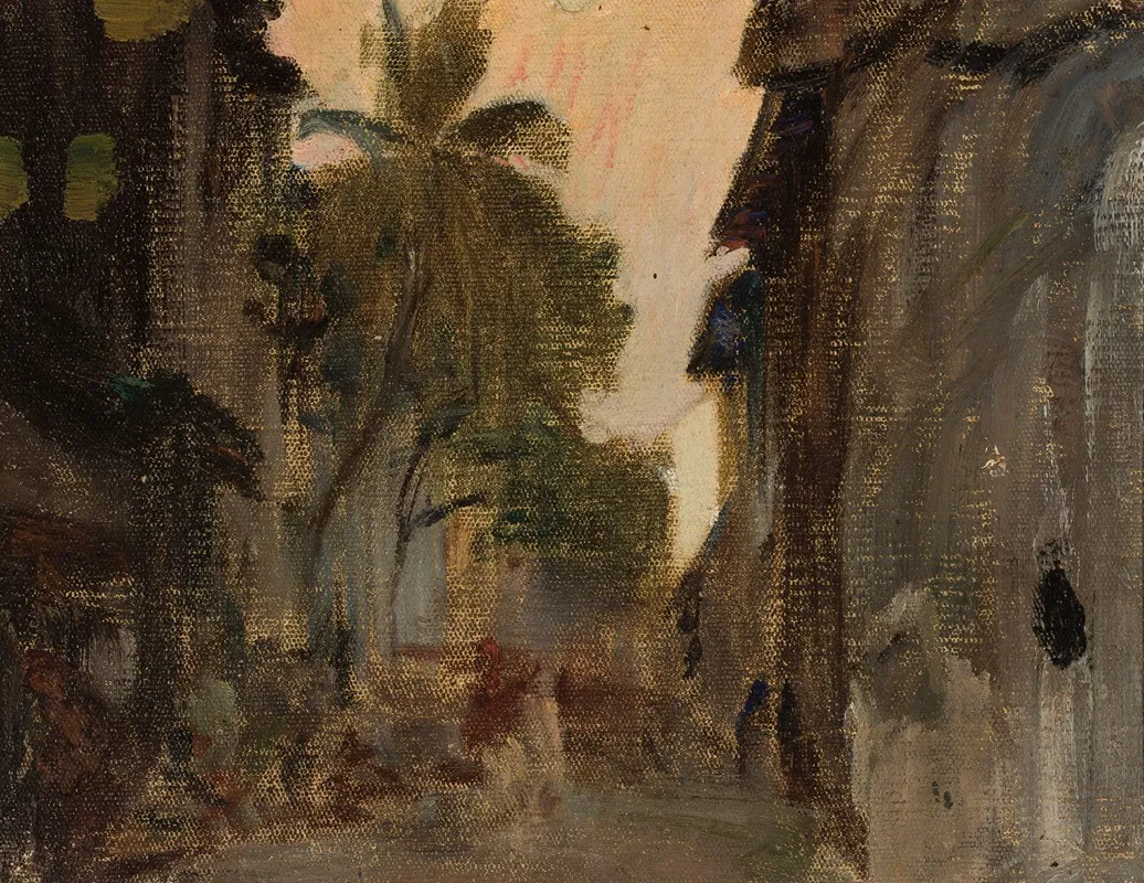 Mumbai Street Bamboo Palms From The Journey To India