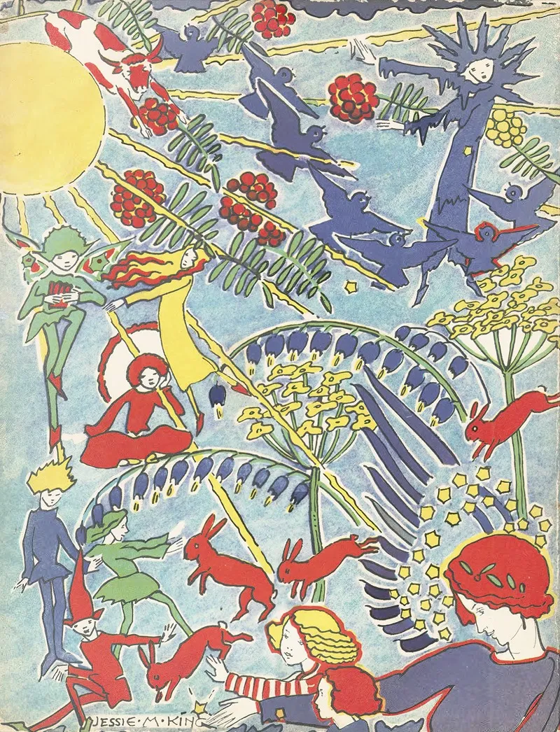 Mummys Bedtime Story Book Pl 15 by Jessie Marion King - Canvas Print