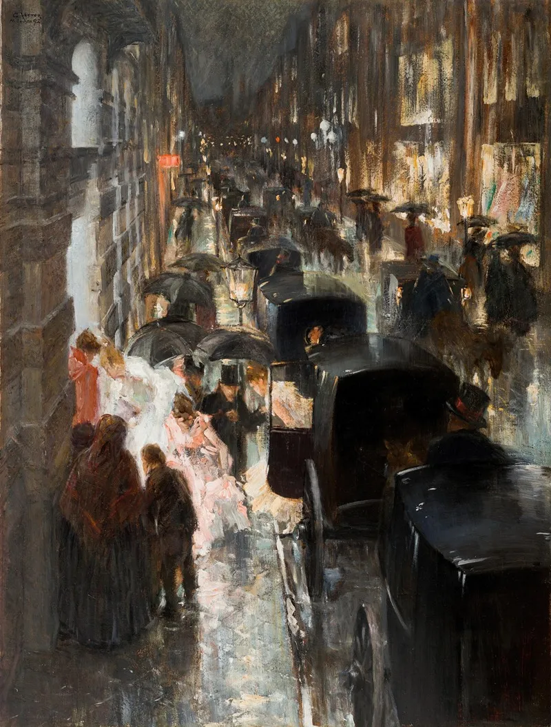 Munchen Auf Dem Weg Zum Ball by Charles Vetter - Canvas Print